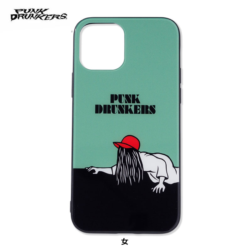 【受注生産】PUNK DRUNKERS(パンクドランカーズ)/TEMPERED GLASS iPhone CASE［女］/iPhoneのみ