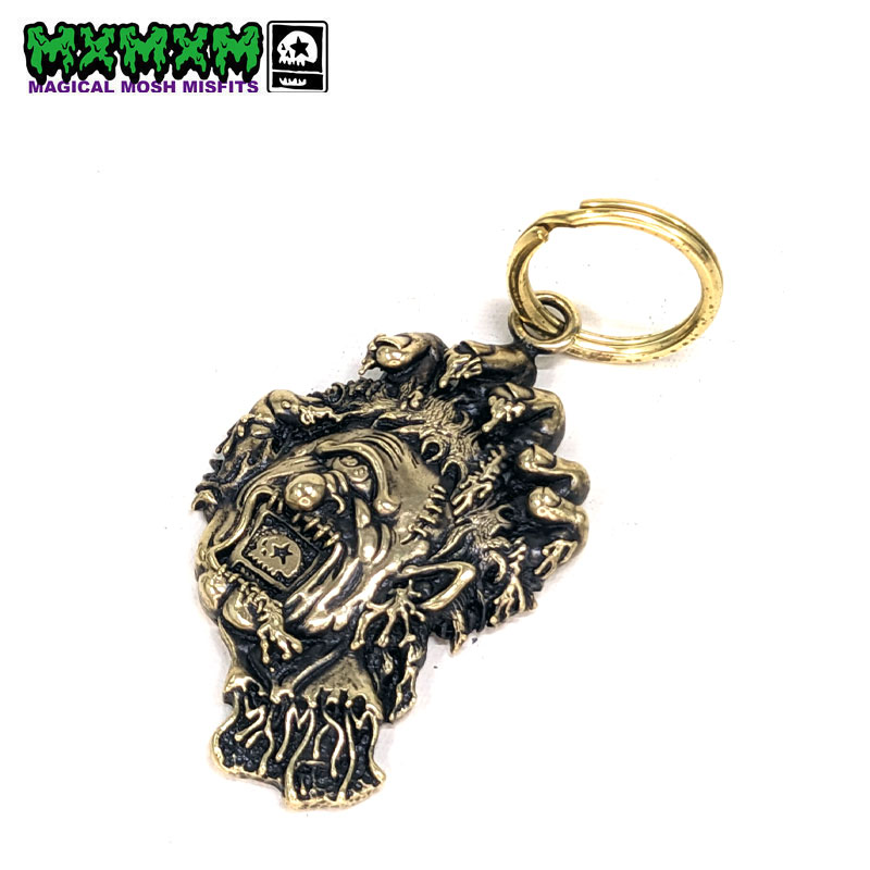 【MxMXM】MAGICAL MOSH MISFITS(マジカル モッシュ ミスフィッツ)/SANTA CRUZ x MxMxM “SCREAMING HEAD” KEYRING (真鍮)
