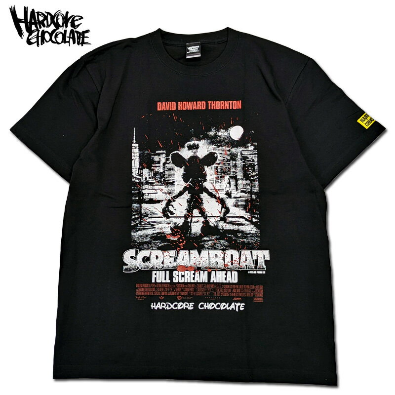 HARDCORE CHOCOLATE（ハードコアチョコレート）/［SCREAM BOAT×ハードコアチョコレート］SCREAM BOAT スクリームボート（ネズミブラック）/半袖Tシャツ