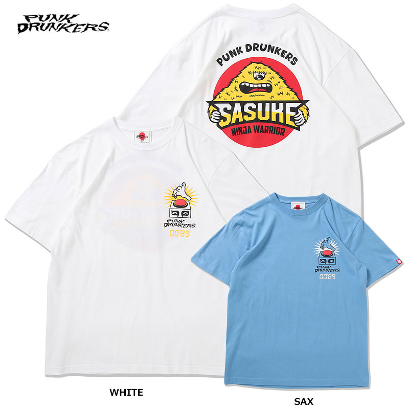 乐天商城 - PUNK DRUNKERS(パンクドランカーズ)/［PDS×SASUKE］ボタンTEE