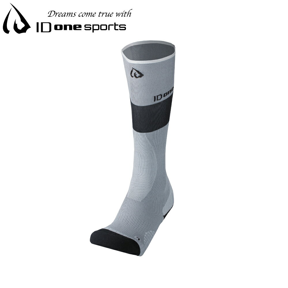 ID one sports スキーソックス GLOBAL コンプレッション 滑り止め シームレス スネ保護 左右別設計 スキー靴下 ID11775-76