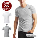 tシャツ メンズ 半袖 色違い 2枚セッ