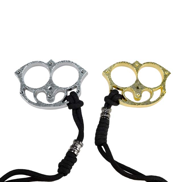 【aj-52】タクティカルキーチェーン キーホルダー マルチツール ストラップ付 2本指用 かわいいデザイン