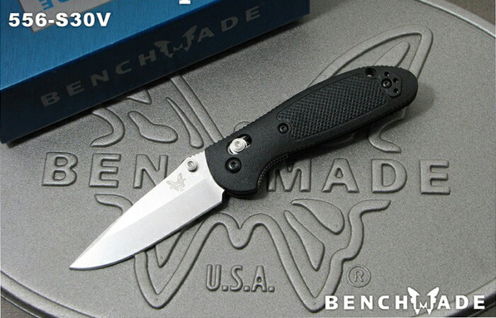 ●● ベンチメイド 556-S30V ミニ・グリップティリアン シルバー直刃 ,折り畳みナイフ BENCHMADE【日本正規品】