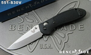 ベンチメイド 551-S30V グリップティリアン シルバー直刃 、折り畳みナイフ 、BENCHMADE Griptilian【日本正規品】