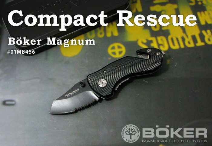 ●● BOKER Magnum/ボーカー マグナム #01MB456 コンパクト レスキュー 折り畳みナイフ【メール便無料】