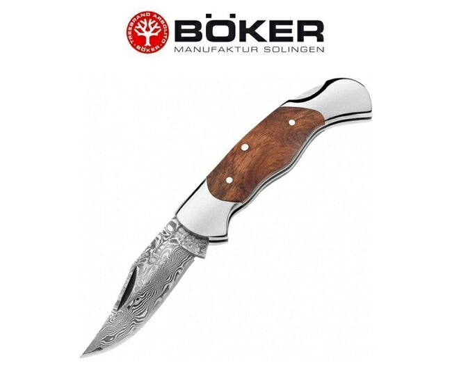 ●● ボーカー BOM788 マグナム ロックバック ダマスカス鋼 折畳みナイフ BOKER【メール便送料無料】