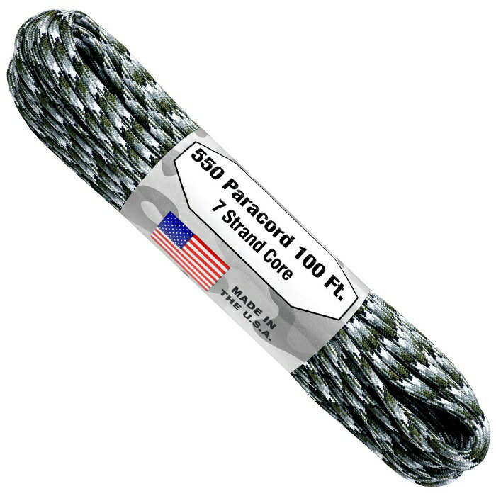 アトウッド ロープ シベリアン タイガー 7Strand 550 パラシュートコード パラコード 30M ATWOOD ROPE MFG 耐加重250Kg キャンプなどに (サバゲー)