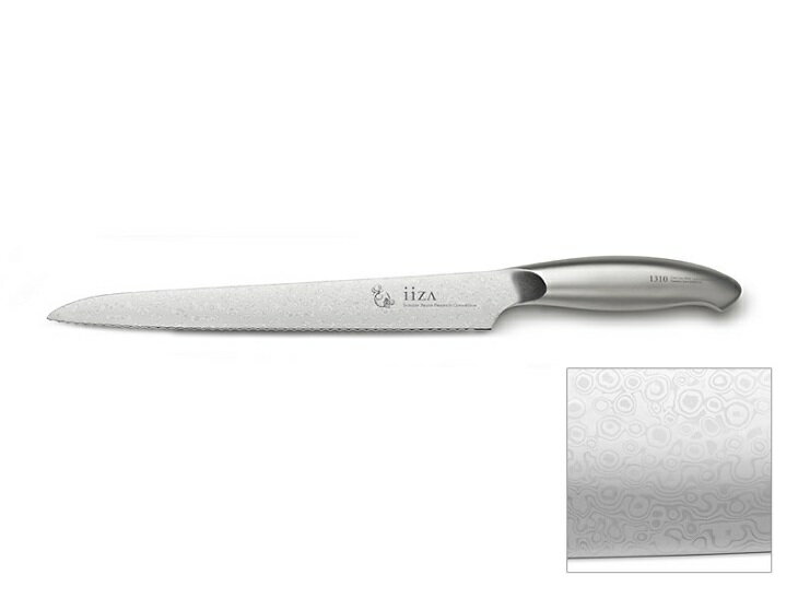 【お取り寄せ】高級 iiza イイザ 1310シリーズ包丁 コアレス三層鋼ブレード パン切210mm / 1310 Bread Slicer 210 mm