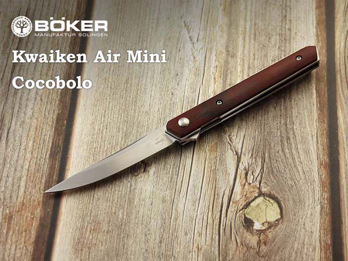 ●●ボーカー プラス 01BO325 カイケン エアー ミニ ココボロ 折り畳みナイフ,BOKER Plus Kwaiken Air Mini Cocobolo Folding Knife