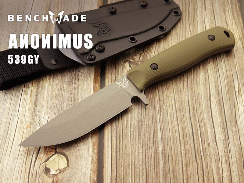 ● ベンチメイド 539GY アノニマス シースナイフ,BENCHMADE Anonimus Fixed knife【日本正規品】