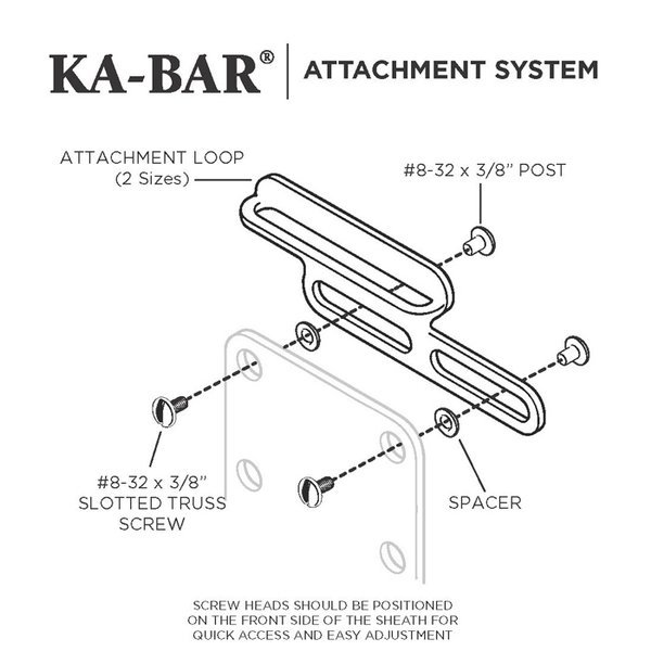 アームズギアの●● ケーバー KA9916 アタッチメントシステム KA-BAR Attachment System【日本正規品】ミリタリー アウトドア キャンプ サバイバル サバゲー ナイフ｜アングル2