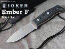 ジョーカー CM123-P エンバー F マイカルタ ファイヤースターター付 ブッシュクラフトナイフ,Joker EMBER FLAT BUSHCRAFT KNIFE MICARTA【日本正規品】