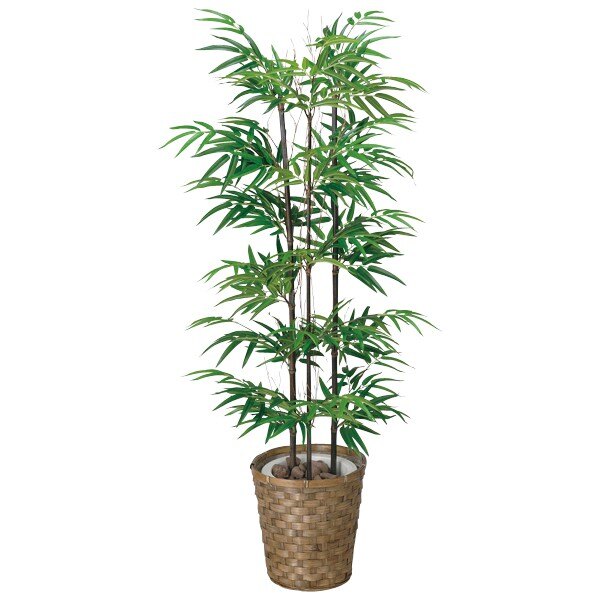 観葉植物 造花 オフィス 光触媒 人工観葉植物 インテリア 植物 グリーン フェイクグリーン リビング フェイク おしゃれ (幹/天然黒竹) 開店祝い グリーン黒竹 高さ120cm アートグリーン 消臭 新築祝い 贈り物 アジアン サロン 美容院 店舗 人工植物 枯れない お手入れ不要