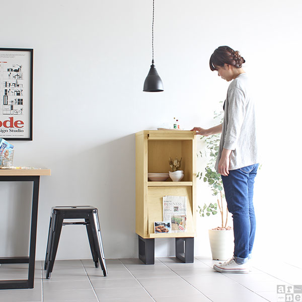 本棚 完成品 フラップ扉 扉付き 木製 表紙が見える 絵本棚 サイドボード 省スペース ロータイプ レコードラック リビング収納 ウォールナット 天然木 北欧 低い 収納棚 漫画棚 フラップ A4 2段 A4収納サイズ ブックシェルフ スリム おしゃれ 扉付 脚付 約幅40cm 約奥行50 ◎ [2]