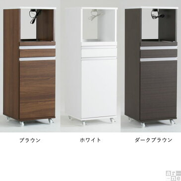 レンジ台 キッチンワゴン 炊飯器 北欧 完成品 電子レンジ台 コンセント付 食器棚 レンジラック レンジボード 約50幅 スリム キャスター付き キッチンカウンター おしゃれ 作業台 コンパクト 木目 すきま収納 白 ハイタイプ 隙間 【約幅44cm 約奥行き44cm 約高さ130cm】