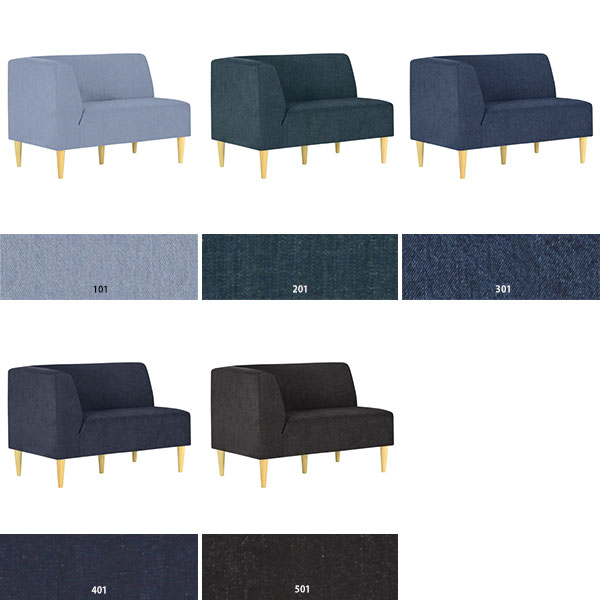ソファ ベンチ 2人がけ 2人掛け ふたりがけソファー 背もたれつき ソファー ダイニングベンチ スリム おしゃれ カウチソファー 二人がけ 2人掛けソファー 角置き 片肘 ベンチソファー デニム デニムソファ 座面高45cm 北欧 固め コーナーソファー コーナー ダイニング 青 □