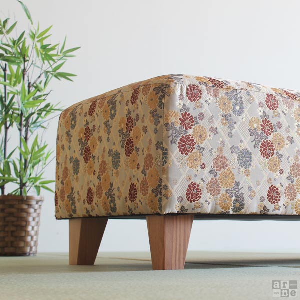 ベンチソファー 応接ソファー 背もたれなし ロング 和風 ソファベンチ 婚礼会場 ベンチチェア 西陣織 金襴 幅170cm 長椅子 ベンチソファ 和室 家具 ソファ ソファー いす 2人掛け チェア 玄関 2人掛用 西陣 二人掛け 二人掛けソファ インテリア 二人がけ 二人 和 japan □ [2]
