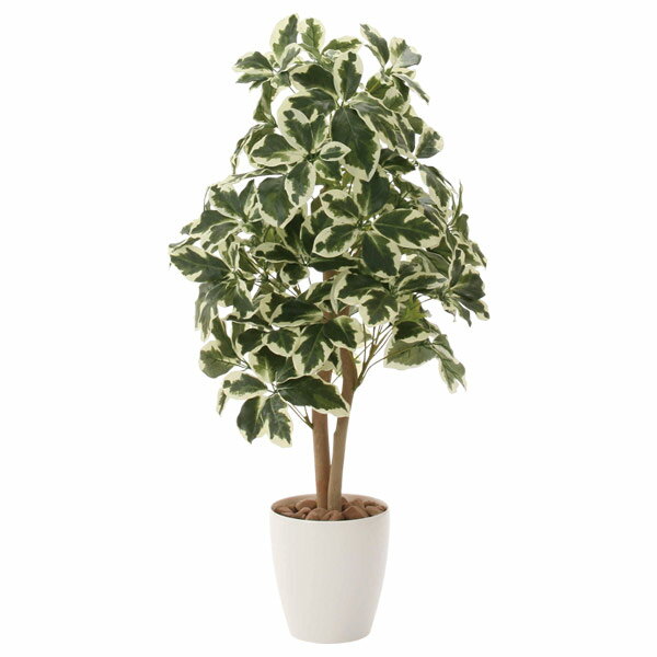 人工観葉植物 光触媒 観葉植物 フェイクグリーン 人工植物 消臭 抗菌 斑入りシェフレラ90 インテリア 高さ90cm 防汚 おしゃれ 開店祝い おすすめ リビング