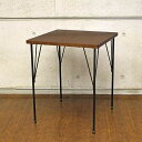 ダイニングテーブル アンティーク調 小さい アイアン コンパクト 60cm 60 木目 食卓テーブル レトロ 2人 2人用 おしゃれ 二人用 アンティーク 単品 正方形