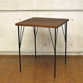 ダイニングテーブル アンティーク調 小さい アイアン コンパクト 60cm 60 木目 食卓テーブル レトロ 2人 2人用 おしゃれ 二人用 アンティーク 単品 正方形