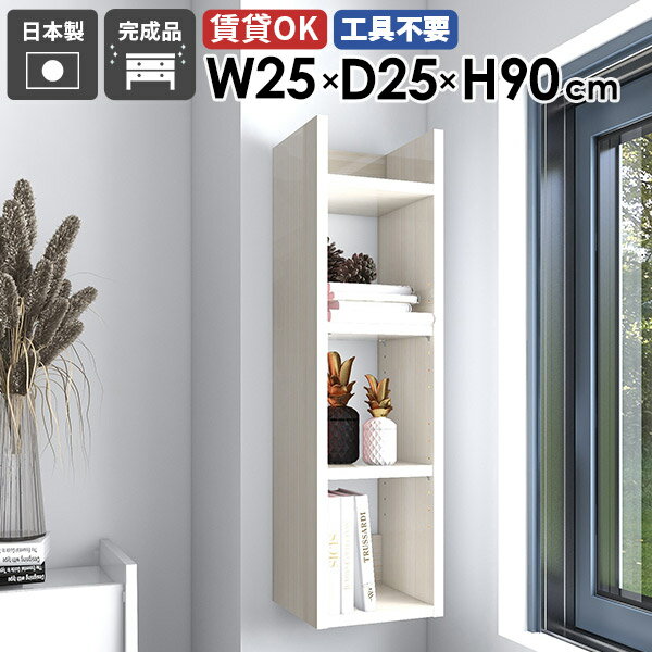 ウォールラック 壁掛けシェルフ ディスプレイラック 収納棚 日本製 完成品 書棚 北欧 モダン キッチン収納 書斎 ダイニング 飾り棚 オープンラック 子供部屋 玄関 おしゃれ 省スペース 取付 賃貸 石膏ボード 壁につける棚 Miraiウォールラックスキマ 252590 whitewood ★