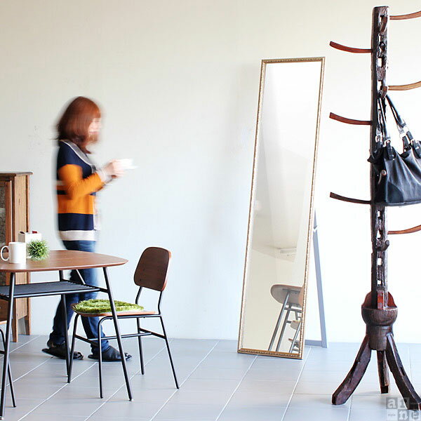 全身 鏡 スタンド ミラー ダンス スタンドミラー 幅45 姿見 大きめ 大型 壁掛け 白 金 おしゃれ 可愛い 縦長 飛散防止処理 全身ミラー 全身鏡 ウォールミラー 壁掛け鏡 壁掛けミラー 玄関ミラー 大型ミラー 玄関 リビング 賃貸 ホテル 美容室 幅45cm 高さ185cm arne ◎ [3]