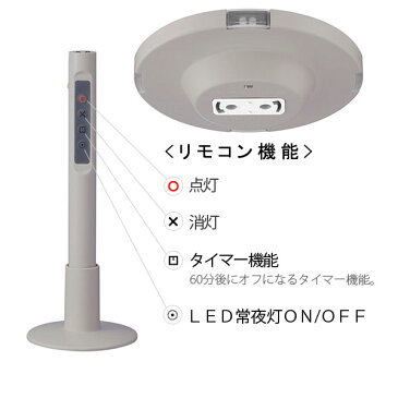 天井照明用リモコン LED/蛍光灯/白熱球対応 Easy-lighting CEILING for FLUORESCENT LAMP ライトグレー イージー ライティング 照明器具 後付け 便利グッズ 一人暮らし