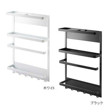 キッチンペーパーホルダー 北欧 キッチンペーパー ホルダー マグネット ラップ ラップホルダー キッチンツール フック キッチンツールハンガー サランラップ 収納 磁石 冷蔵庫 調味料入れ 調味料ラック おしゃれ サイドラック タワー ホワイト ブラック