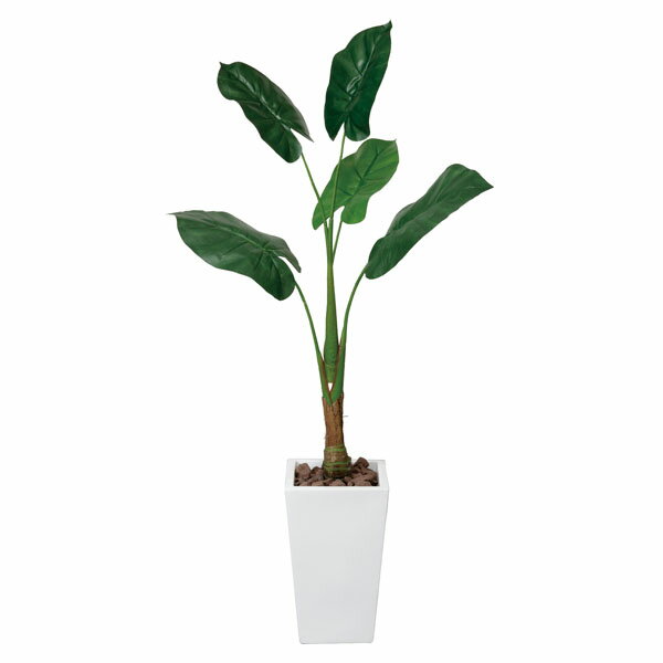 人工観葉植物 光触媒 観葉植物 インテリア 人工植物 くわず芋 高さ140cm アートグリーン フェイクグリ..