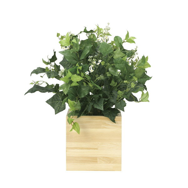 人工観葉植物 光触媒 観葉植物 フェイクグリーン インテリア 人工植物 高さ50cm 消臭 抗菌 防汚 ボック..