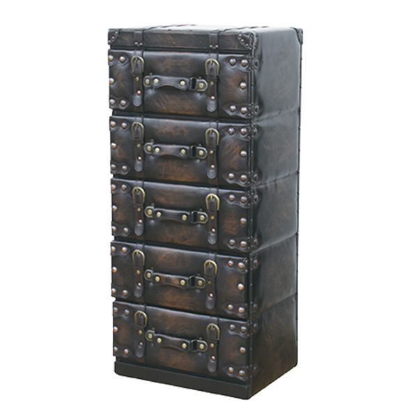 5D チェスト ダークブラウン W41×D31×H92