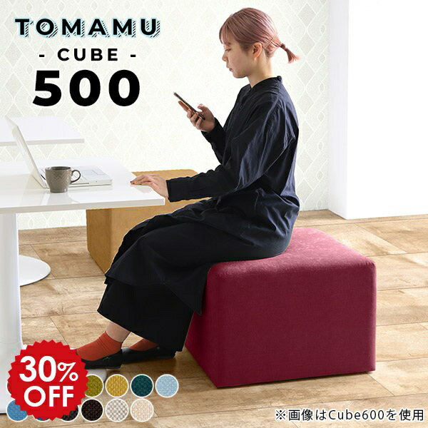 スツール オットマン 高さ40cm 椅子 チェア 背もたれなし イス 50cm 玄関 カバン置き コンパクト ロースツール 待合 ソファ 高級 いす おしゃれ 玄関スツール 黒 ミニスツール ベンチソファー 一人用 ミニベンチ 病院 待合室 ロビーチェア 日本製 TomamuCube500 カレイド □