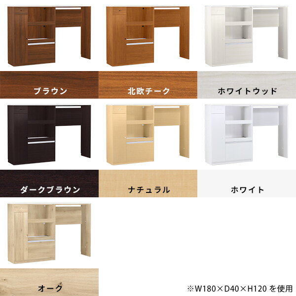 キッチン収納 キッチンカウンター 背面化粧仕上げ テーブル 作業台 レンジ台 大型レンジ対応 レンジボード コンセント付き ゴミ箱上棚 ハイカウンター 炊飯器ラック カウンターテーブル シンプル ゴミ箱上収納 ホワイト 北欧 日本製 【幅170 奥行60 高さ120cm magicRD 木目】