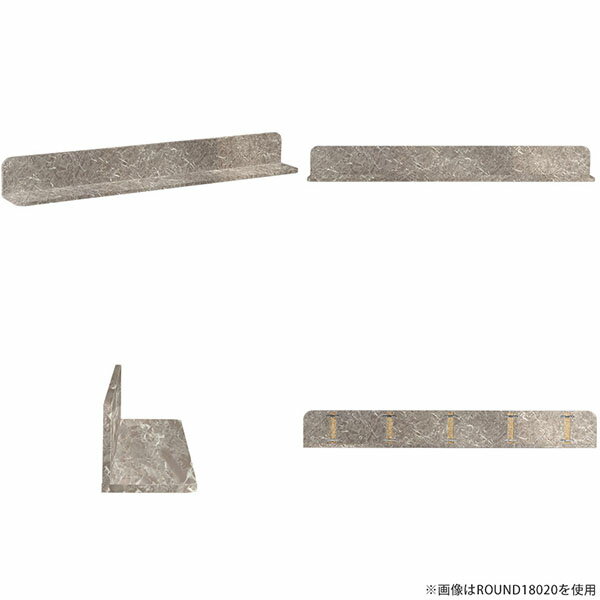 ブックラック ウォールシェルフ 石膏ボード 壁掛け 棚 ロビー カフェ ウォールラック グレー 大理石風 壁掛けラック 壁掛けシェルフ シェルフ 北欧 賃貸 取り付け 完成品 飾り棚 ディスプレイラック ストーン おしゃれ 玄関 リビング 【幅160cm奥行20cm/round】 △ [3]