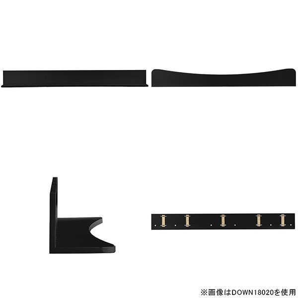 ウォールシェルフ 黒 ウォールラック 壁掛け 飾り棚 おしゃれ 棚 ブラック 収納 ラック シェルフ 本棚 賃貸 取り付け 石膏ボード 壁掛けシェルフ ディスプレイラック 店舗 モダン 壁掛けラック オフィス L字 洗面所 トイレ キッチン 壁面ラック 【幅180cm奥行20cm/down】 △ [2]