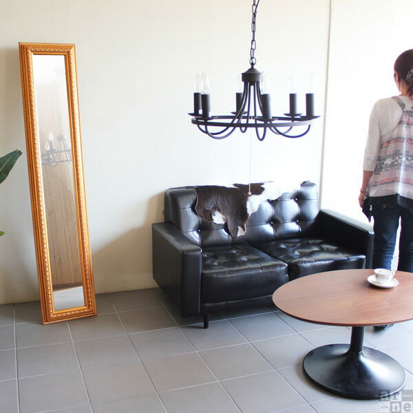 スタンドミラー 全身鏡 大型ミラー ゴールド ...の紹介画像3