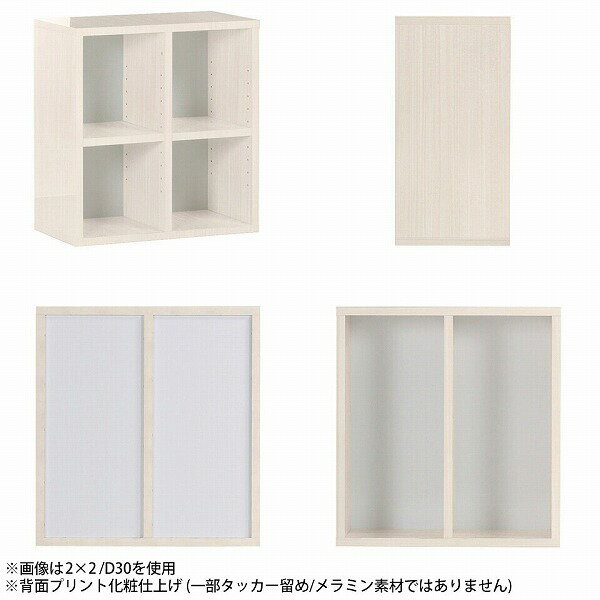 オープンラック ミニラック 2段 本棚 白 ロータイプ 棚 小さい カラーボックス ラック 奥行30cm a4 ディスプレイラック ホワイト 低い 小型 ミニ 段 サイドラック ブックシェルフ ミニ棚 日本製 2段ラック 収納 おしゃれ 完成品 漫画 ディスプレイシェルフ 2×2/D30 WW ☆ [2]