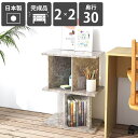 パーテーション 本棚 おしゃれ スリム 間仕切り 収納棚 ラック 完成品 日本製 鏡面加工 メラミン 大理石風 ついたてシェルフ 低め シェルフ キッチンカウンター ディスプレイラック 什器 オフィス カフェ 高さ70cm 幅52cm パーテーションラック 2×2 奥行30cm GrayStone ☆(3)