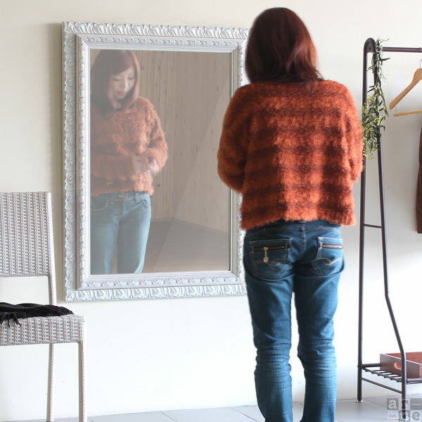 鏡 壁掛けミラー 壁掛け鏡 白 ミラー ゴールド アンティーク ウォールミラー 北欧 日本製 金 壁 額 フレーム 全身鏡 壁掛け 大型 おしゃれ 賃貸 壁掛ミラー 姿見 姫系 韓国風 海外インテリア 大きい 玄関 全身ミラー 幅広 飛散防止 F-001WM6090 ◎ [3]