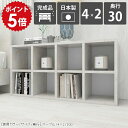 本棚 カラーボックス オープンラック 奥行30cm 2段 a4 a4ファイル 横長 棚 低い ロータイプ ワイド ワイドラック 横置き コミックラック 大理石風 おしゃれ 大型本 日本製 完成品 ローボード 2段ボックス 2段ラック 収納 ラック 大理石調 漫画 コミック 4×2/D30 MB ☆