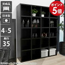 本棚 大容量 カラーボックス a4 ラック 書斎 棚 収納 5段 オープンラック 漫画棚 鏡面 黒 ブラック 組み立て済み ブックシェルフ 高級感 漫画 書棚 本箱 オシャレ マンガ収納 漫画ラック 文庫本 オープンシェルフ 文庫 完成品 おしゃれ 日本製 書類 4×5/D35-black ☆