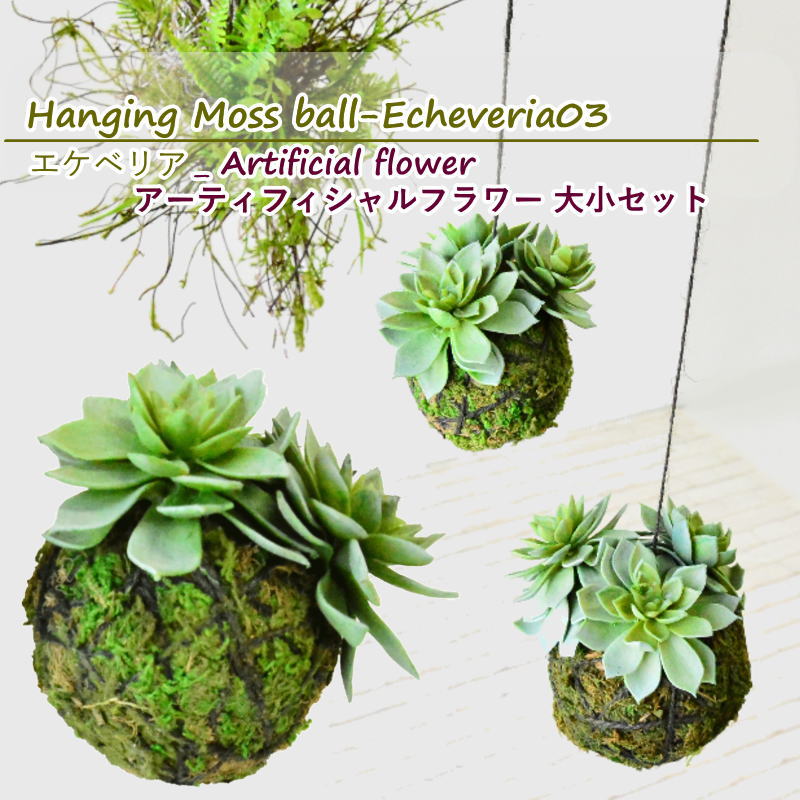 花 造花 あす楽 人工観葉植物 こけ玉 多肉植物 アート 誕生日 カフェ 開店御祝 苔玉 本物そっくり 手入れ楽 フェイク アート コケ玉 大小セット 送料無料 ギフト アートフラワー 御祝 ハンギング 壁掛け 釣りさげ リビング プレゼント 自分用 AOK z お花