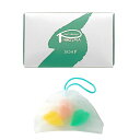 ピアベルピア ソープ&泡立てチュッセット / 1箱(45g×2個) 泡立てネット 美又温泉水 スキンケア 洗顔 固形石けん 石鹸 せっけん