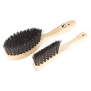 浅草アートブラシ 薄毛用ヘアブラシ かみだのみ 大小セット / やわらかい髪向け 頭皮 頭髪 天然木 馬毛 くし ブラッシング マッサージ ヘアケア 高級感 日本製