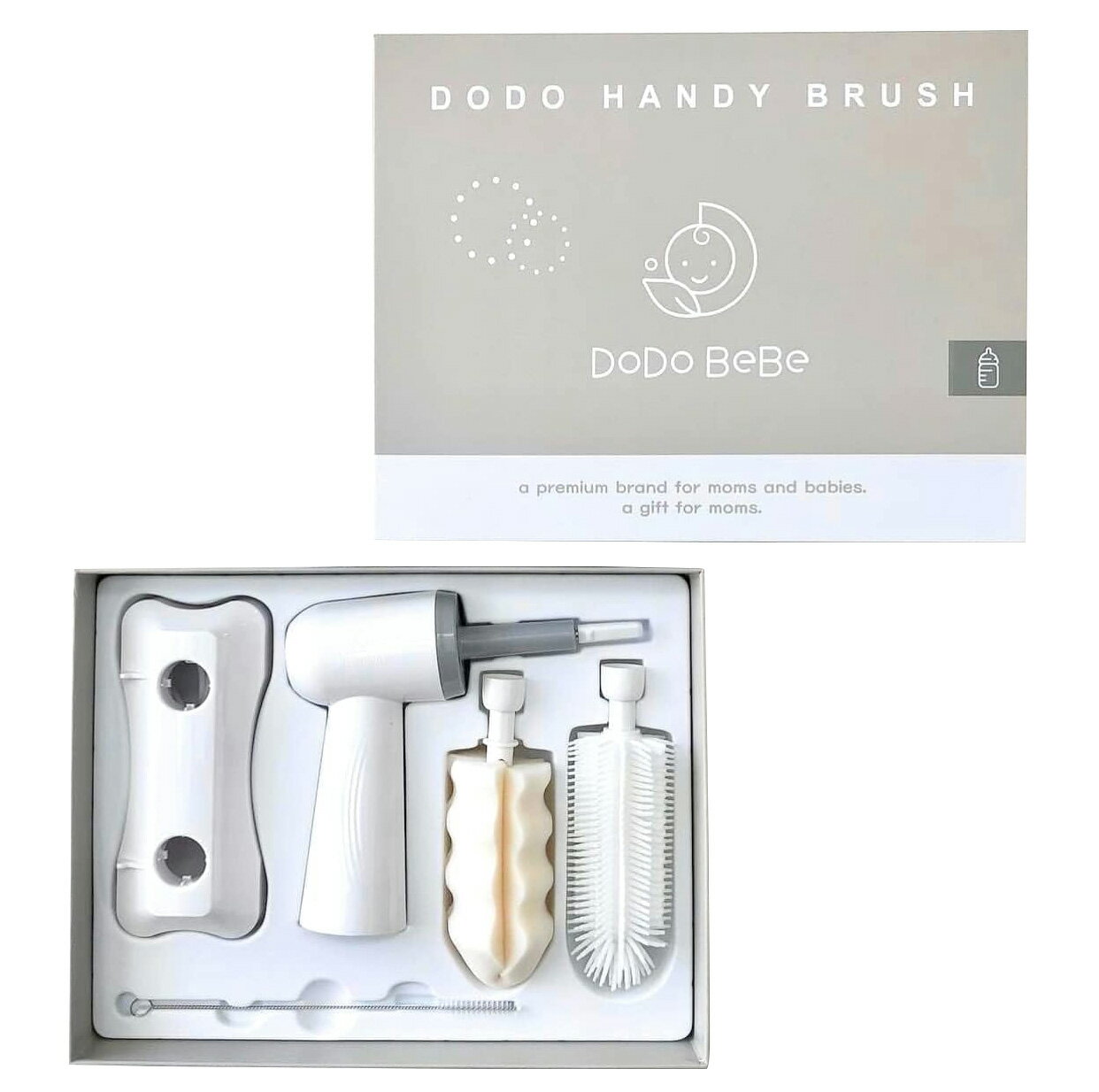 【DoDoBeBe】DODO HANDY BRUSH 電動哺乳瓶ブラシ ／ 電動哺乳びんブラシ 手首の負担軽減 時短 奥までしっかり洗浄 USB充電式 育児 タンブラー 魔法瓶 ボトルブラシ ドドベベ