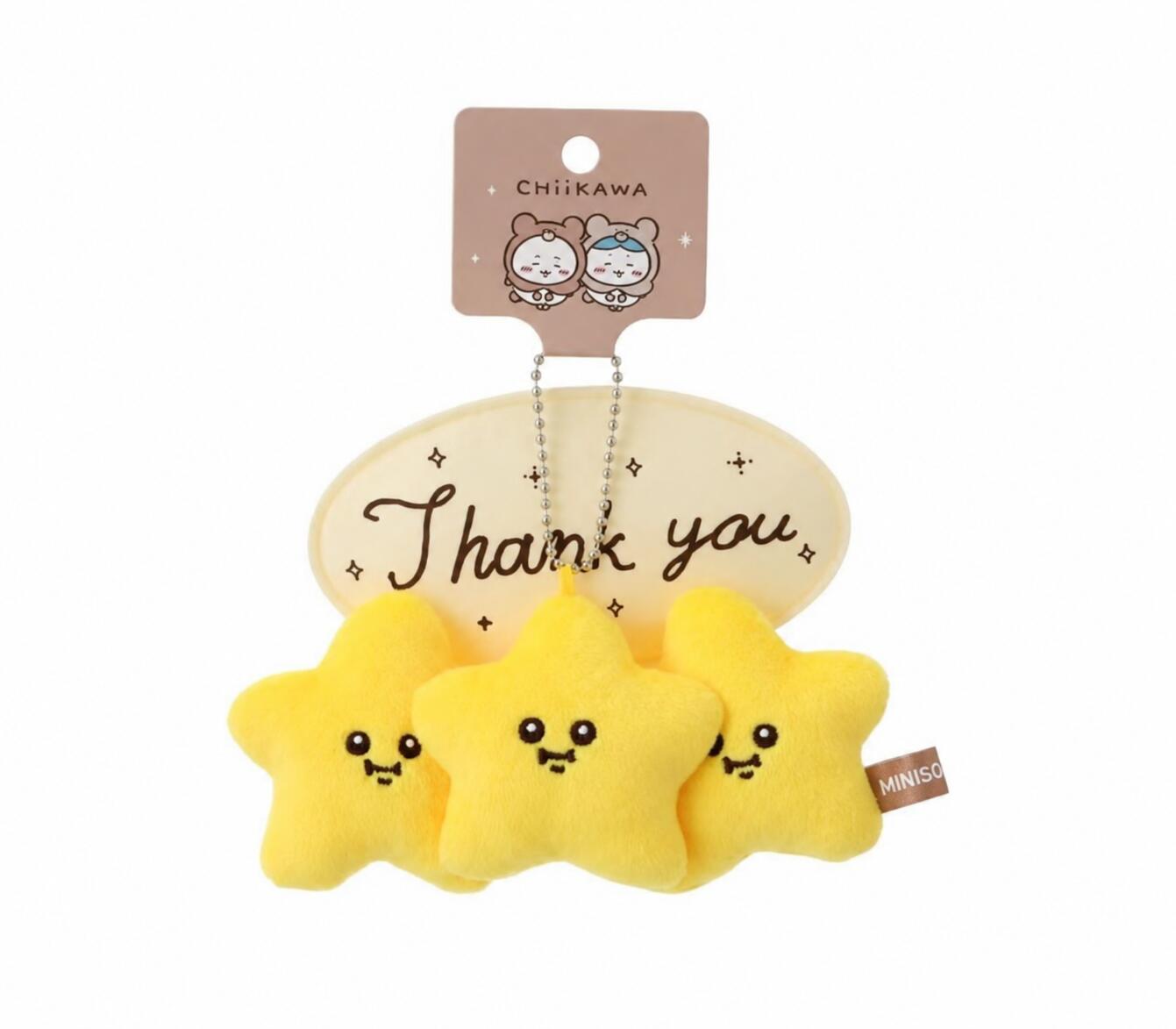 ちいかわ MINISO 海外限定 3つ星 マスコット キーホルダー ちいかわ ウサギ ハチワレ モモンガ 2026新作 流れ星 ライセンス正規品 Chiikawa Usagi Hachiware Momonga 日本未発売 中国限定アイテム スマホ ストラップ