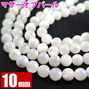 マザーオブパール 【白蝶貝】 10mm玉 粒売り バラ売り 天然石 パワーストーン ビーズ 【 卸 問屋 】