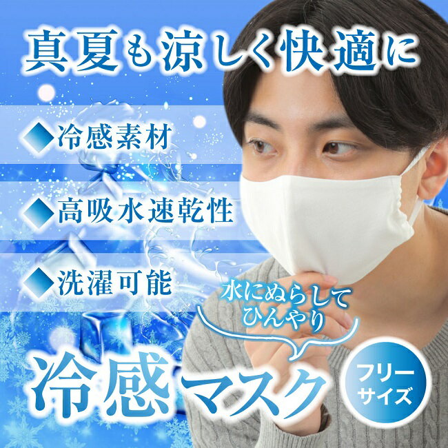 【日本製】 ECOX 超冷感立体マスク フリーサイズ 3枚セット 夏マスク クールマスク