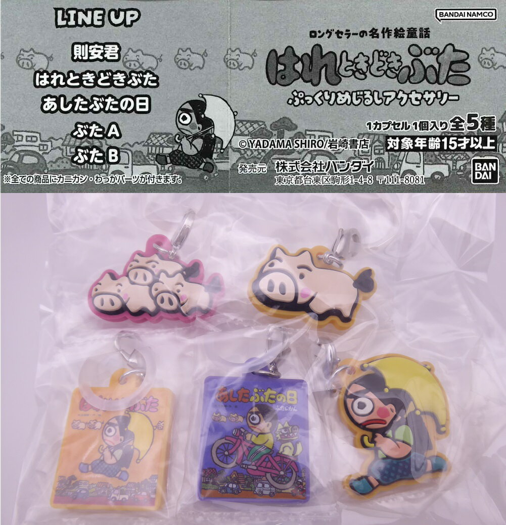 はれときどきぶた ぷっくりめじるしアクセサリー 【全5種セット】